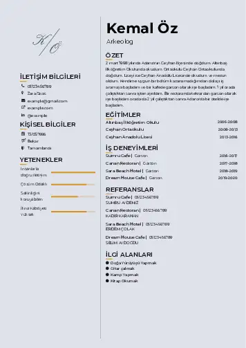 Garson CV Örnekleri cv indir